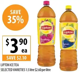 Supabarn LIPTON ICE TEA SELECTED VARIETIES 1.5 litre offer