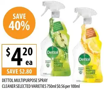 Supabarn DETTOL MULTIPURPOSE SPRAY CLEANER SELECTED VARIETIES 750ml offer