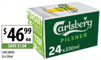 Supabarn CARLSBERG 24x330ml offer