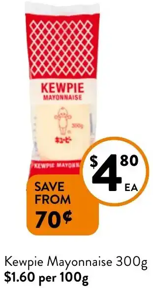 Foodworks Kewpie Mayonnaise 300g offer