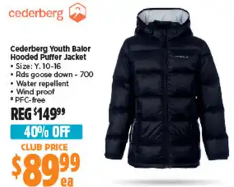 Cederberg Youth Balor Hooded Puffer Jacket
