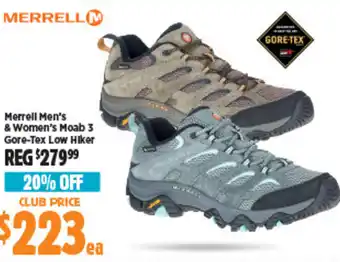 Anaconda Merrell Men's & Women's Moab 3 Gore-Tex Low Hiker offer