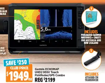 Anaconda Garmin ECHOMAP UHD2 95SV Touch Fishfinder/GPS Combo offer