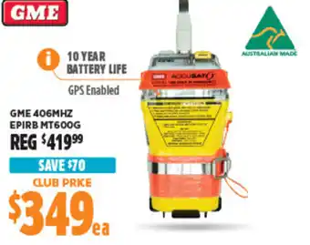 Anaconda GME 406MHZ EPIRB MT600G offer
