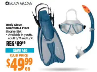 BODY GLOVE Quantum 4 Plece Snorkel Set