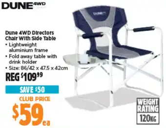Anaconda Dune 4WD Directors Chair With Side Table offer