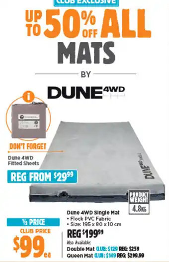 Anaconda Dune 4WD Single Mat offer