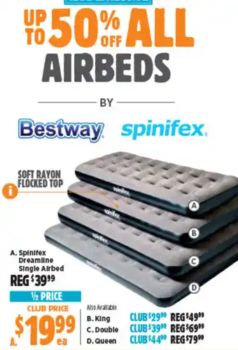 Anaconda A. Spinifex Dreamline Single Airbed offer