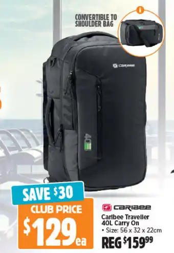 Anaconda Caribee Carlbee Traveller 40L Carry On offer