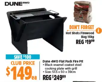 Anaconda Dune 4WD Flat Pack Fire Pit offer