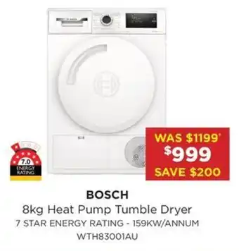8kg Heat Pump Tumble Dryer