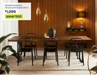 Early Settler Waratah Herringbone Parquetry Dining Table 260cm offer