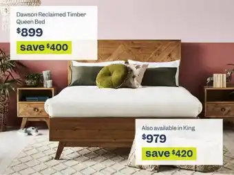 Early Settler Dawson Reclaimed Timber Queen Bed offer