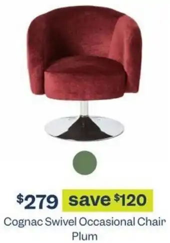 Early Settler Cognac Swivel Occasional Chair offer