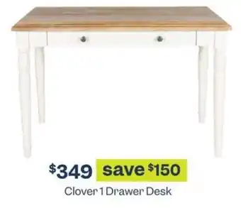 Early Settler Clover 1 Drawer Desk offer