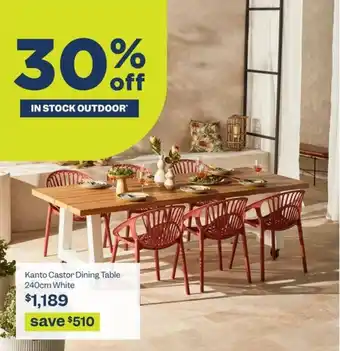 Early Settler Kanto Castor Dining Table 240cm White offer