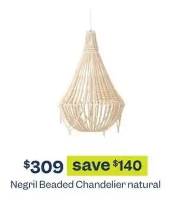 Early Settler Negril Beaded Chandelier natural offer