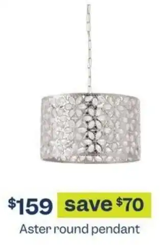 Early Settler Aster round pendant offer