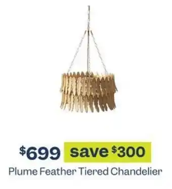 Plume Feather Tiered Chandelier