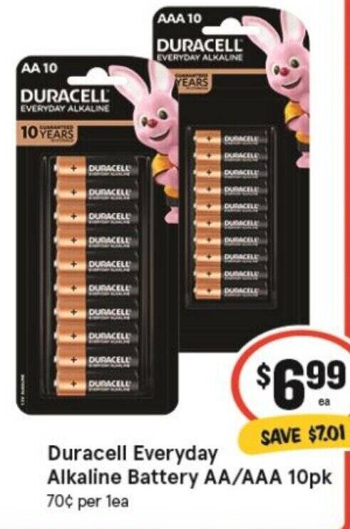 Duracell Everyday Alkaline Battery AA/AAA offer at IGA Xpress