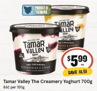 Tamar Valley The Creamery Yoghurt 700g