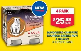 SipnSave BUNDABERG CAMPFIRE BOURBON BARREL RUM offer