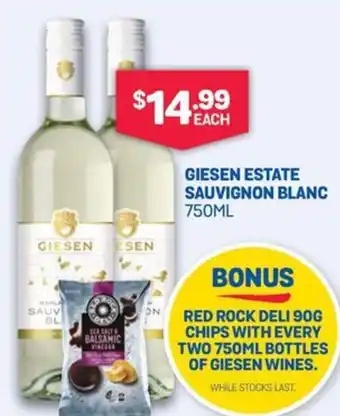 SipnSave GIESEN ESTATE SAUVIGNON BLANC 750ML offer