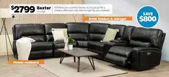 ComfortStyle Furniture & Bedding Baxter Lounge offer