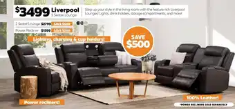 ComfortStyle Furniture & Bedding Liverpool 3 Seater Lounge offer