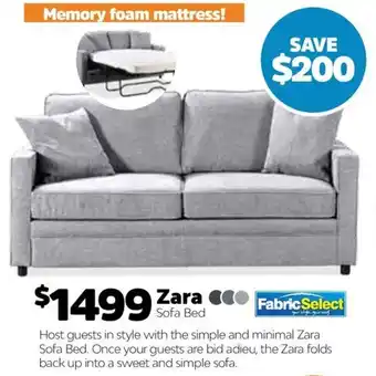 ComfortStyle Furniture & Bedding Zara Sofa Bed offer