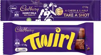 IGA Cadbury Medium Bars 30-55g Selected Varieties offer