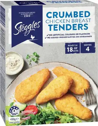 IGA Steggles Chicken Breast Tenders 400g Selected Varieties offer