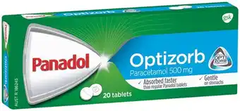 IGA Panadol Optizorb Tablets or Caplets 20 Pack offer