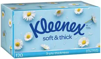 IGA Kleenex Soft & Thick Tissues 3‑Ply 120 Pack offer