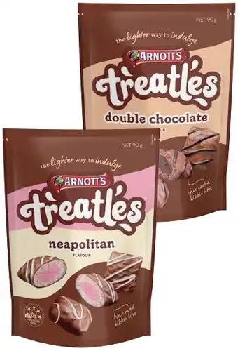 IGA Arnott's Treatles 90g Selected Varieties offer