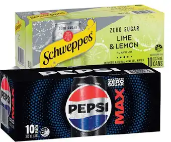 IGA Pepsi, Solo or Schweppes Infused Natural Water 10x375mL or Bubly 8x375mL Selected Varieties offer