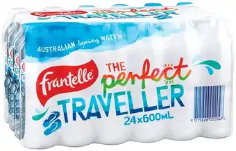 IGA Frantelle Spring Water 24x600mL offer