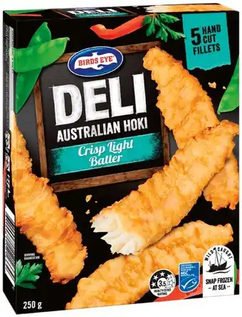 IGA Birds Eye Deli Frozen Crumbed Seafood 225‑250g Selected Varieties offer