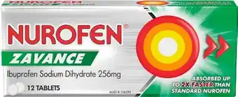 IGA Nurofen Zavance Ibuprofen Tablets or Caplets 12 Pack offer