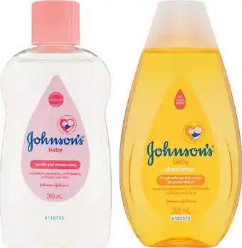 IGA Johnson’s Baby Oil, Shampoo, Bath or Lotion 200mL Selected Varieties offer