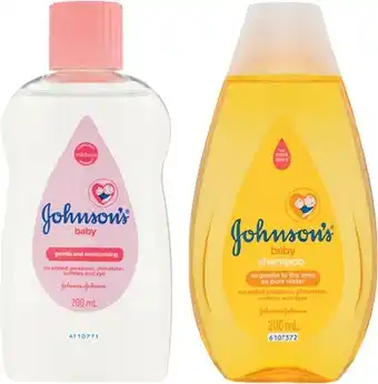 IGA Johnson’s Baby Oil, Shampoo, Bath or Lotion 200mL Selected Varieties offer