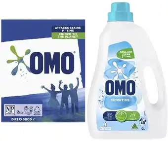 Coles Omo Laundry Liquid 2 Litre or Powder 2kg offer