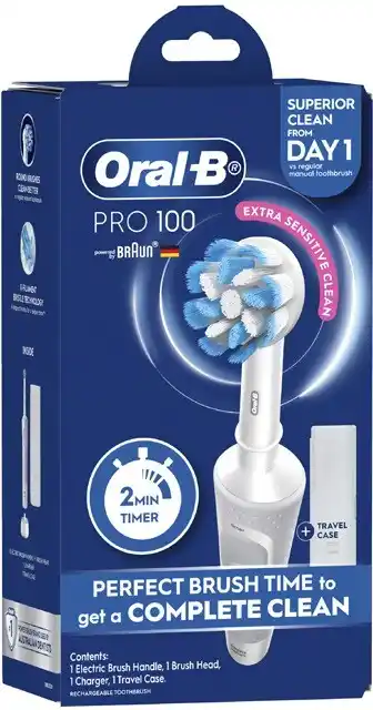 Coles Oral B Pro 100 Gum Care Electric Toothbrush 1 Pack offer