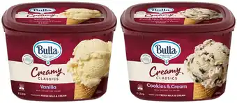 Coles Bulla Creamy Classic 2 Litre offer