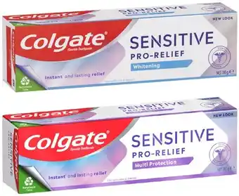 Coles Colgate Sensitive Pro Relief Toothpaste 110g offer