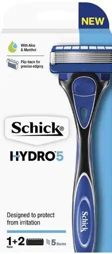 Coles Schick Hydro 5 Razor Kit with 2 Blades 1 Pack offer