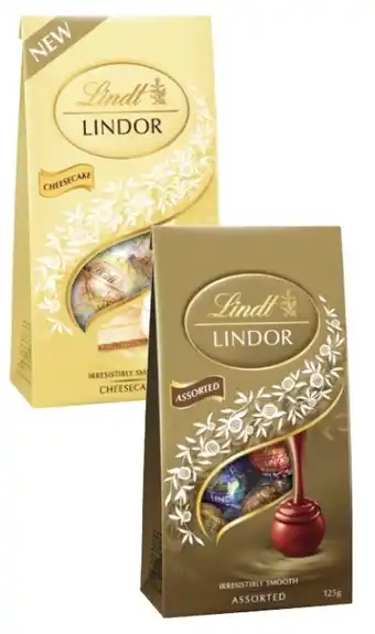 Coles Lindt Lindor Bags 121g-125g offer