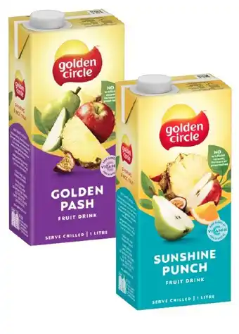 Coles Golden Circle Tetra Fruit Drink 1 Litre offer