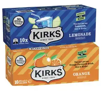 Coles Kirks Soft Drink 10x375mL offer