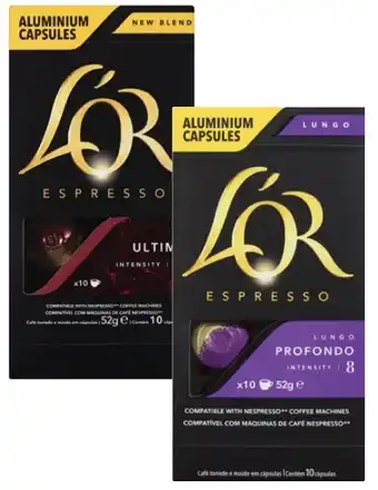 Coles L'or Nespresso Compatible Coffee Capsules 10 Pack offer